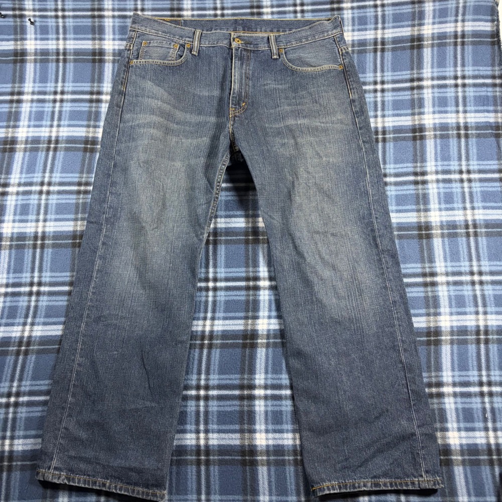 Levis 569 Loose Straight Leg Jeans Mens 36x30 Blue Medium Wash Denim 00569-0041